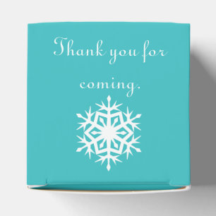 Ballotins Snowflakes d'hiver en Ballotin Turquoise