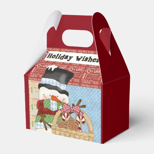 Ballotins Snowman Noël boîte cadeau de vacances (Verso)