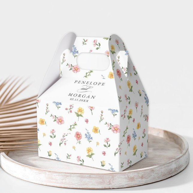 Ballotins Soft Pastel Ornate Spring Garden Floral Mariage (Soft Pastel Ornate Spring Garden Floral Wedding Favor Boxes)