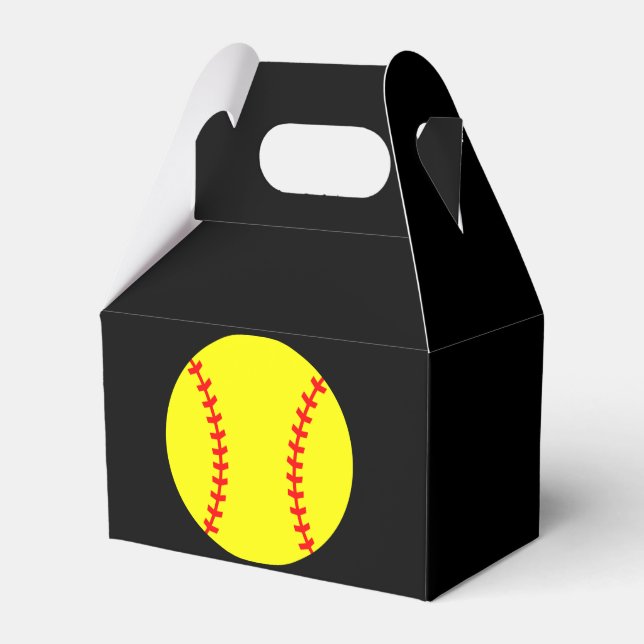 Ballotins Softball Party Favoriser Box, Ballotin d'anniversa (Verso)