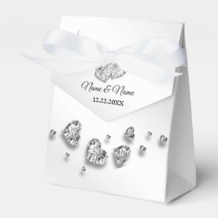 Ballotins Soirée de mariage Coeurs d'argent Grey Élégant