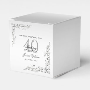 Ballotins Soirée élégante Décoration argentée 40e anniv