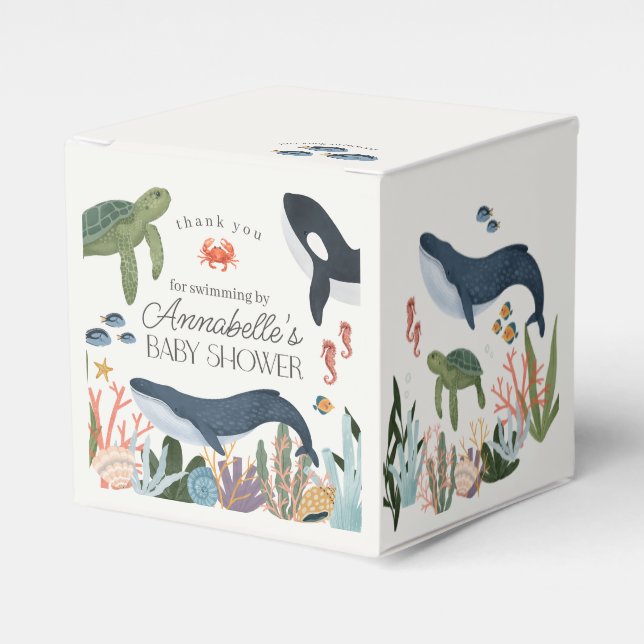 Ballotins Sous le Baby shower marin Favors (Verso)