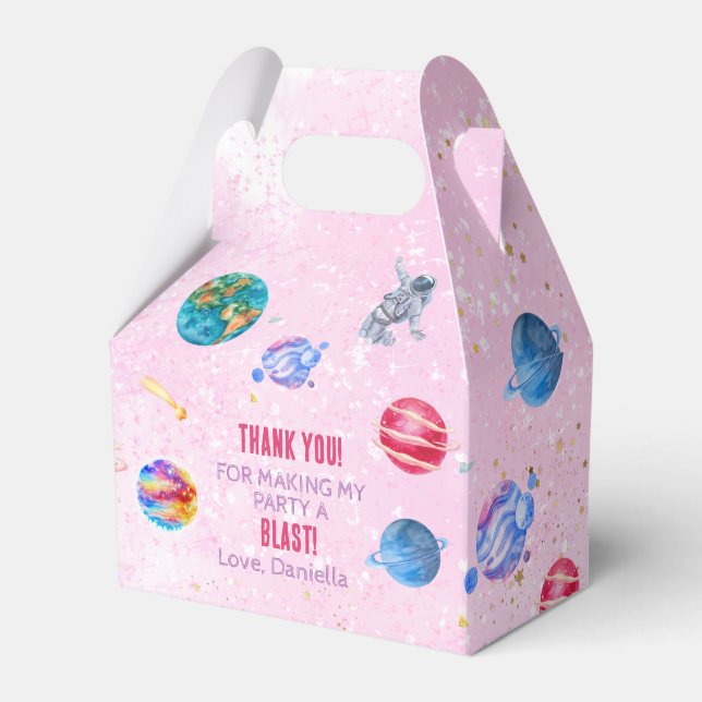 Ballotins Space Rocket Planètes bleu garçon Anniversaire Fav (Verso)