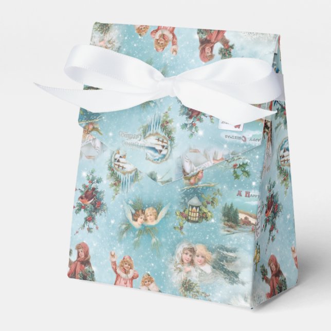 Ballotins Sparkly Magical Winter Vintage Noël Collage (Verso)