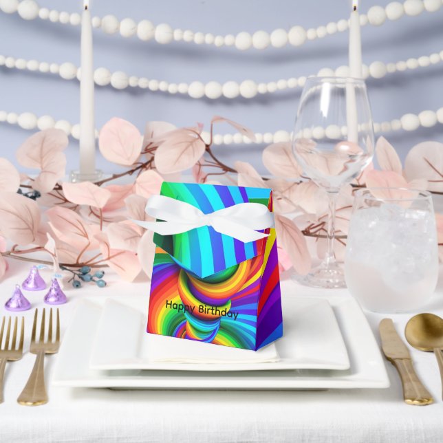 Ballotins Spirale Vortex Abstrait Arc-en-Ciel - Couleur Psyc (Mariage)