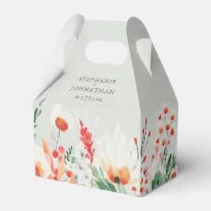 Ballotins Spring Watercolor Fleur sauvage Wedding Favor Box