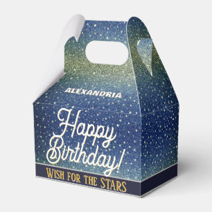 Ballotins Star Light Sky Denim Blue Bonne fête d'anniversair