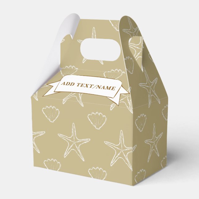 Ballotins Starfish Seashell couleur Motif sable personnalisé (Arrière)