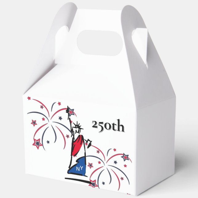 Ballotins Statue de la Liberté avec feu d'artifice 250e Indé (Recto)