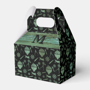 Ballotins Steampunk Verdigris Balloon Monogram Gable