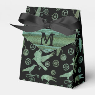 Ballotins Steampunk Verdigris Gears and Crows Monogramme