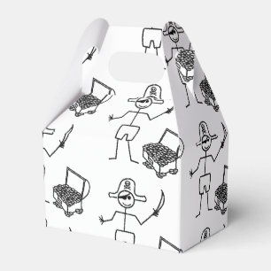 Ballotins Stickman Pirate Avec Poitrine Au Trésor