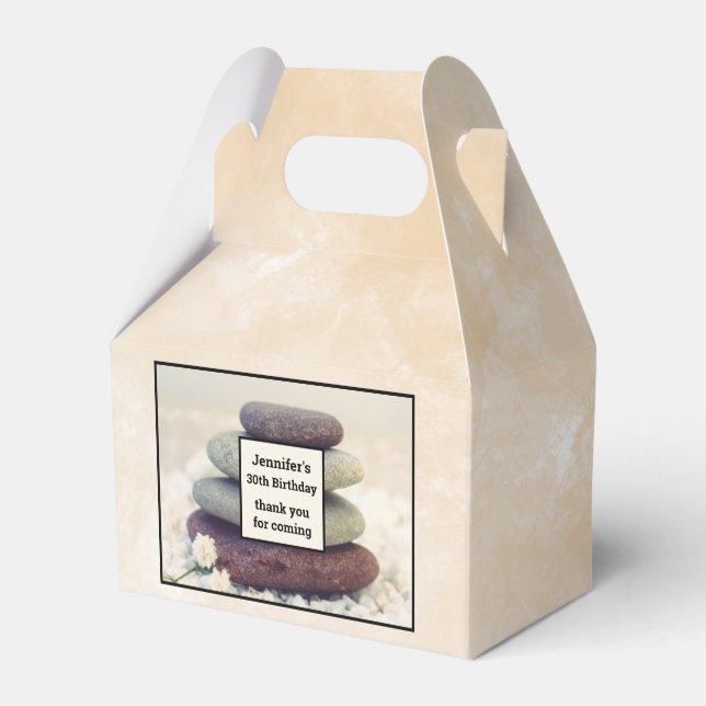 Ballotins Stones empilées méditatif Cairn Anniversaire Merci (Verso)