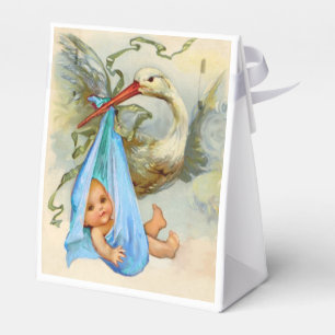 BALLOTINS STORK BÉBÉ GARÇON DOUCHE BLUE GEM PIERRE MONOGRAM