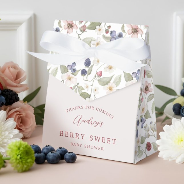 Ballotins Strawberry Floral Berry Sweet Baby Shower Thank (Strawberry Floral Berry Sweet Baby Shower Thank Favor Boxes)