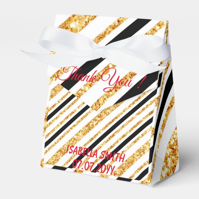 Ballotins Stripes Gold Parties scintillant Black Boho Popula (Verso)