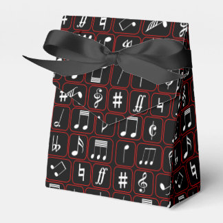 Ballotins Stylish red black and white geometric music notes