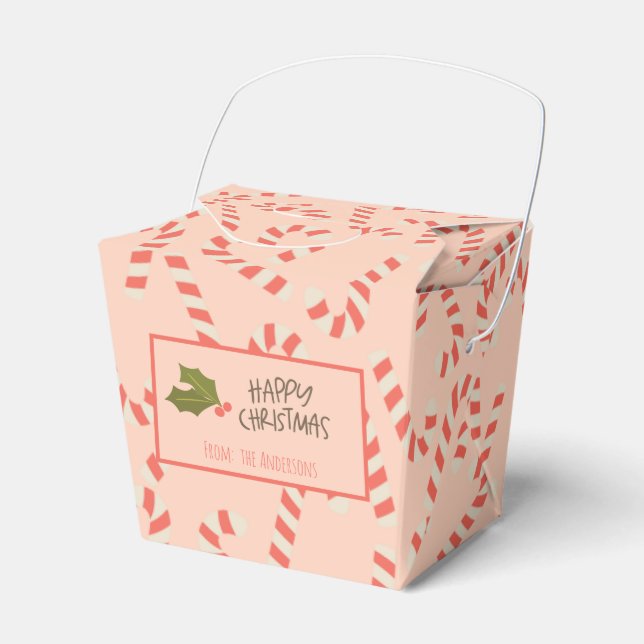 Ballotins Sucres de canne de Noël roses Peachy (Verso)