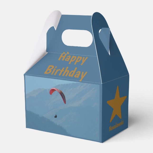 Ballotins Suisse Parapente Flying Blue Anniversaire Amusant (Verso)