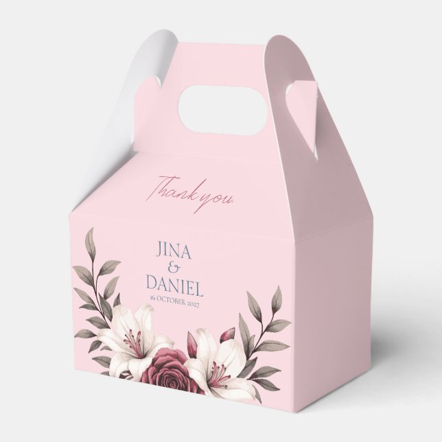 Ballotins Suite fleurie sophistiquée Micro-Mariage (rose) (Verso)