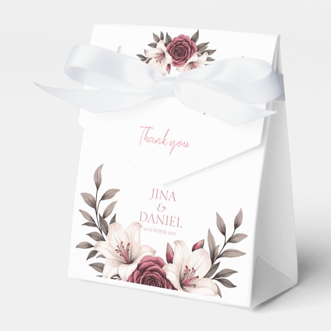 Ballotins Suite Florale sophistiquée Micro-Mariage (blanche) (Verso)