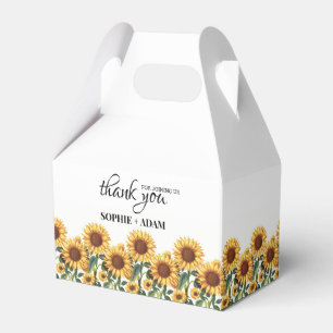 Ballotins Sunflower Wedding Favor Box