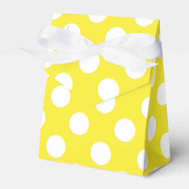 Ballotins Sunny Jaune & Blanc Pois fête d'anniversaire (Verso)