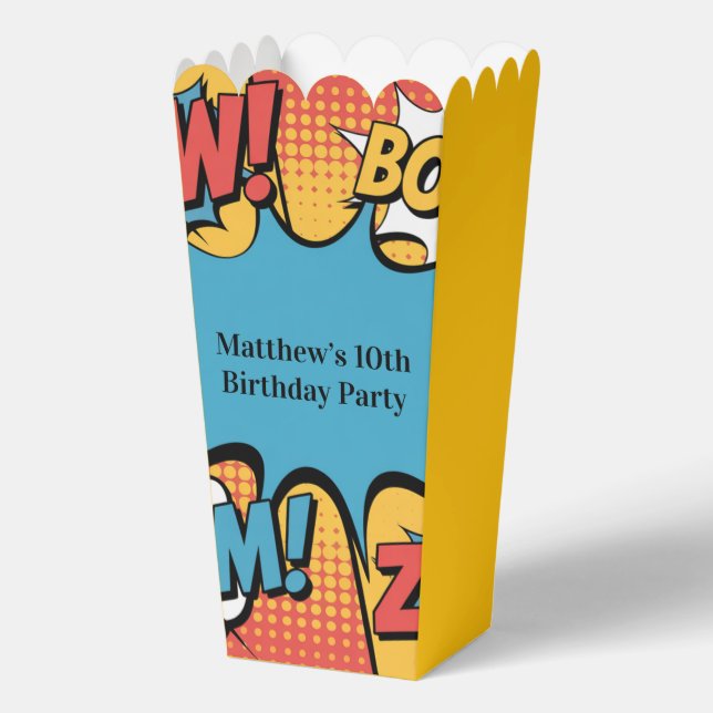 Ballotins Superhero Comic Book Pop Art Boy Birthday Party (Verso)