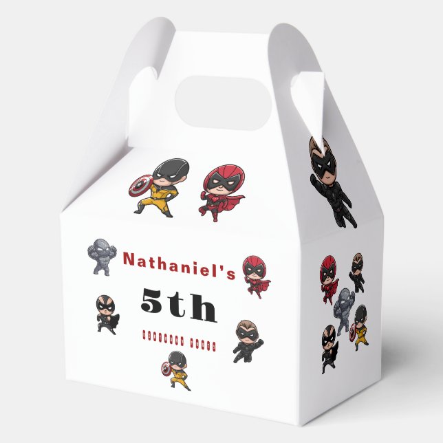 Ballotins Superhéros mignon pour l'anniversaire secourt (Recto)