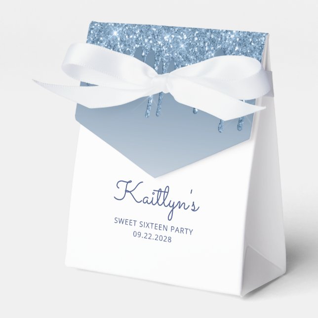 Ballotins Sweet 16 Party Élégant Parties scintillant Bleue S (Verso)