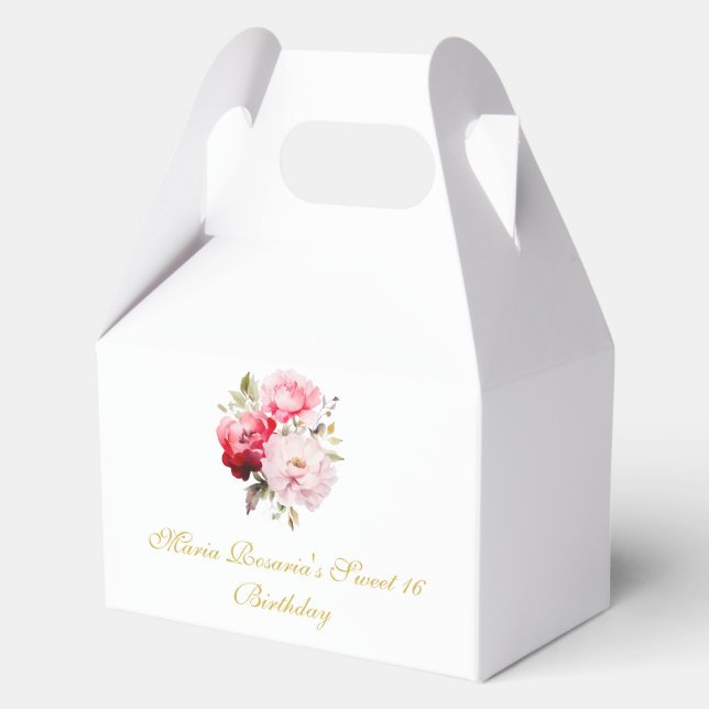 Ballotins Sweet 16 Personalized Floral Party Favors (Recto)