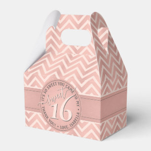 Ballotins Sweet 16e fête d'anniversaire Pink Chevron Merci