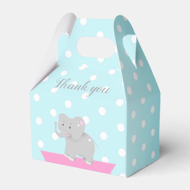 Ballotins Sweet Box Baby shower éléphant (Verso)