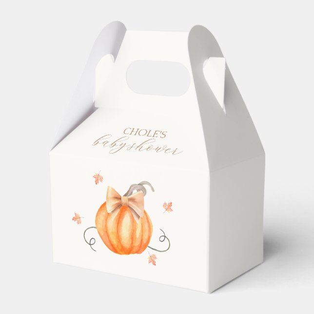 Ballotins Sweet Little Citrouille Bow Baby shower d'automne (Verso)