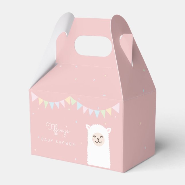 Ballotins Sweet Llama Girl Baby shower Merci pour venir (Verso)