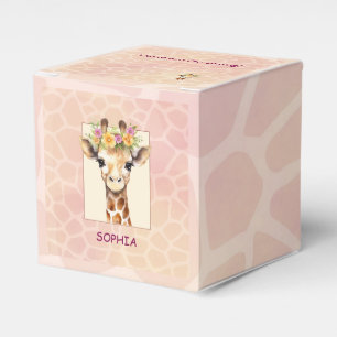 Ballotins Sweet Safari Baby Giraffe en rose et jaune