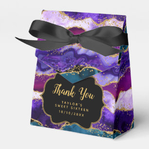 Ballotins Sweet sixteen de Merci d'agate bleu violet