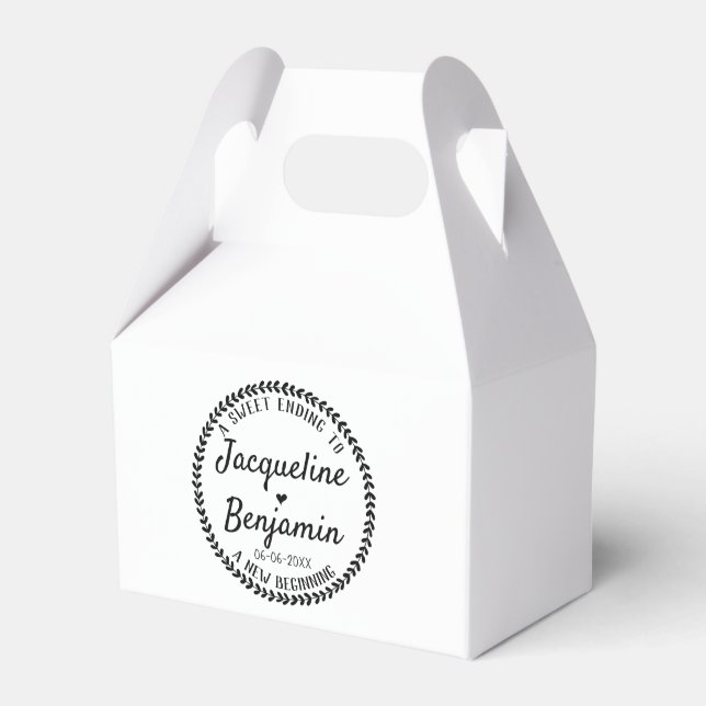 Ballotins Sweet Terminer le nouveau début Mariage de couronn (Verso)