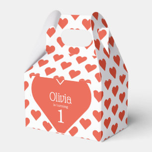 Ballotins Sweetheart Première fête d'anniversaire Red Heart 