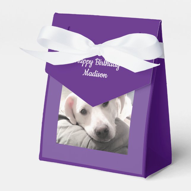 Ballotins Swete Labrador Retriever Dog Purple Anniversaire (Verso)