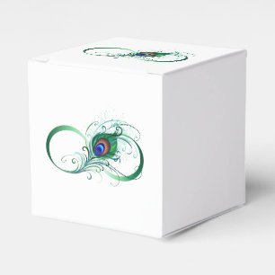 Ballotins Symbole de l'infini avec plume de paon
