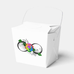 Ballotins Symbole d'infini avec Rose arc-en-ciel