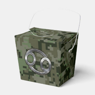 Ballotins Symbole du cancer Zodiac sur le camouflage numéri