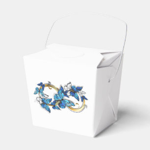 Ballotins Symbole infini de papillons Morpho bleus