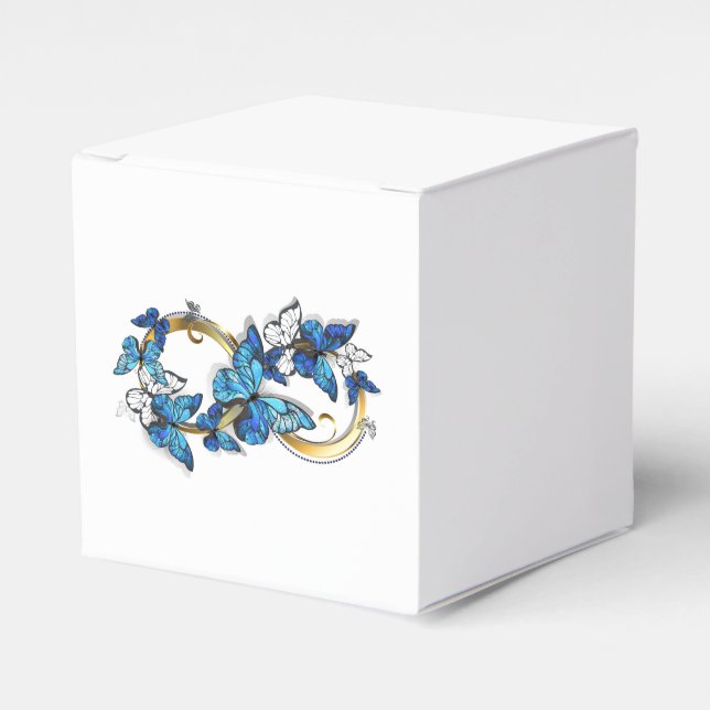 Ballotins Symbole infini de papillons Morpho bleus (Verso)