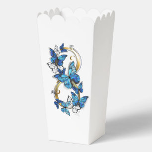 Ballotins Symbole infini de papillons Morpho bleus