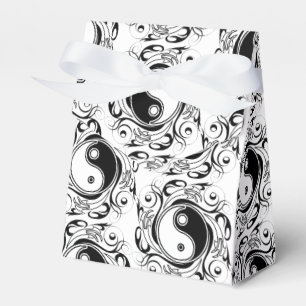 Ballotins Symbole Yin & Yang noir et blanc de style tatouage