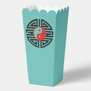 Ballotins Symbole Yin Yang - tatouage noir rouge design 1