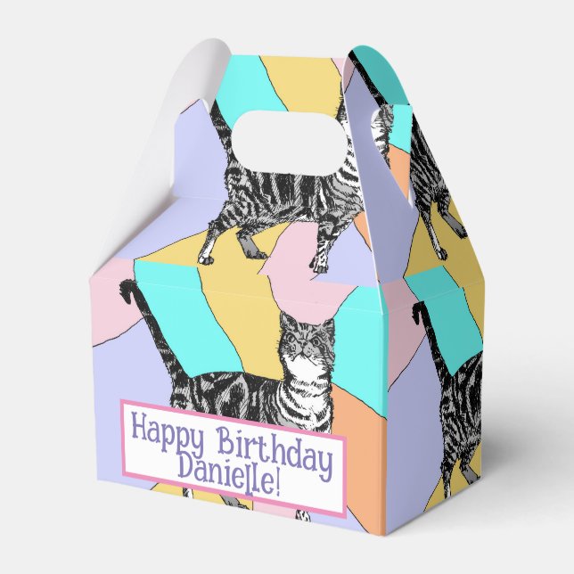Ballotins Tabby Cat Pastel Anniversaire Chats Ballotin (Verso)
